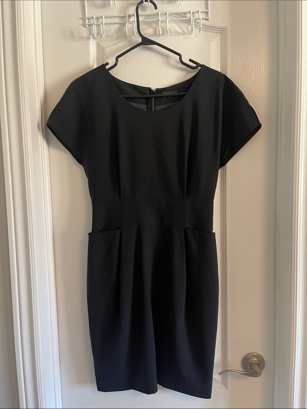 Talula Babaton Black Cap-Sleeve Midi Dress (Aritzia)